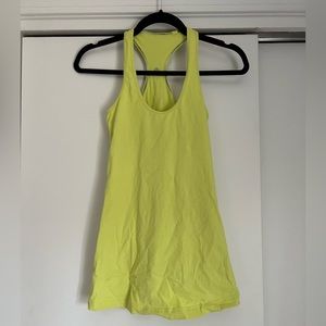 Lululemon Racerback Tank, lime green, size 4/6